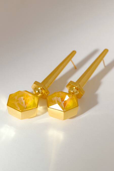 Voyce Jewellery Hexa Swarovski Embellished Drop Earrings 