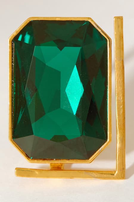 Voyce Jewellery Radiance Swarovski Geometric Ring 