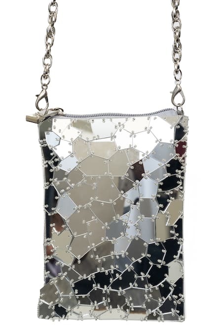 SG Collection by Sonia Gulrajani Stellar Abstract Acrylic Embellished Phone Sling Bag 