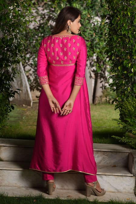 Studio Twelve 11 Embroidered Yoke Gathered Kurta With Pant 