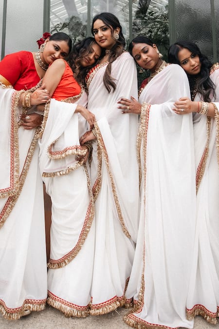 Studio Twelve 11 Noor Pre-Stitched Saree With Mirror Work Blouse 