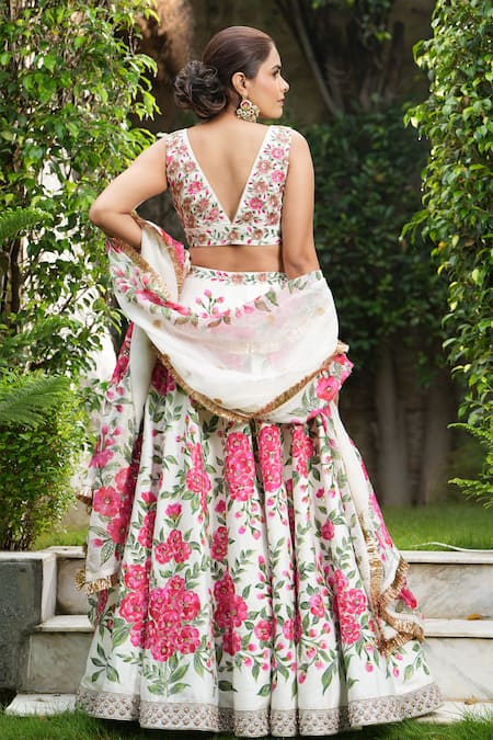 Studio Twelve 11 Floral Hand Painted Lehenga Set 