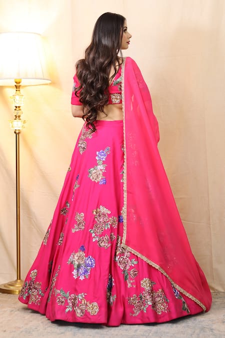 Studio Twelve 11 Floral Applique Embroidered Lehenga Set 