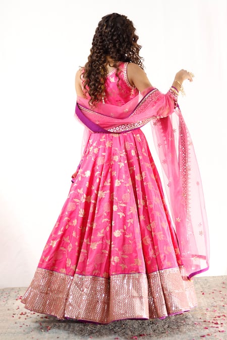 Studio Twelve 11 Silk Brocade Woven Lehenga Set 