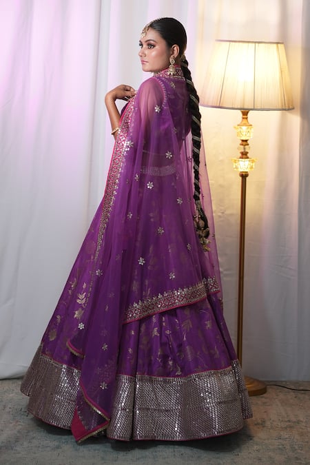 Studio Twelve 11 Woven Silk Brocade Lehenga Set 
