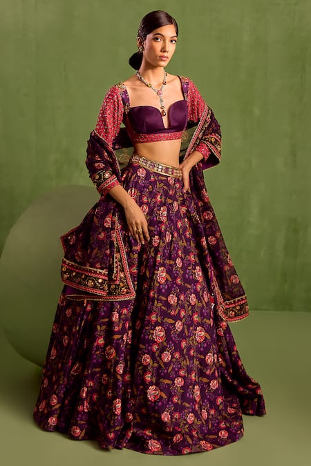 Neha Khullar Floral Bloom Print Lehenga Set 