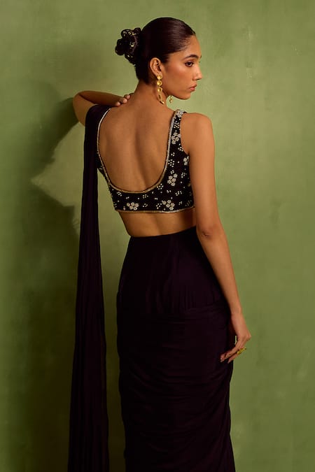 Neha Khullar Pre-Draped Saree With Hand Embroidered Blouse 