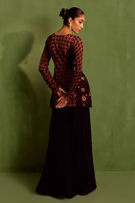 Neha Khullar Hand Embroidered Kurta With Sharara 