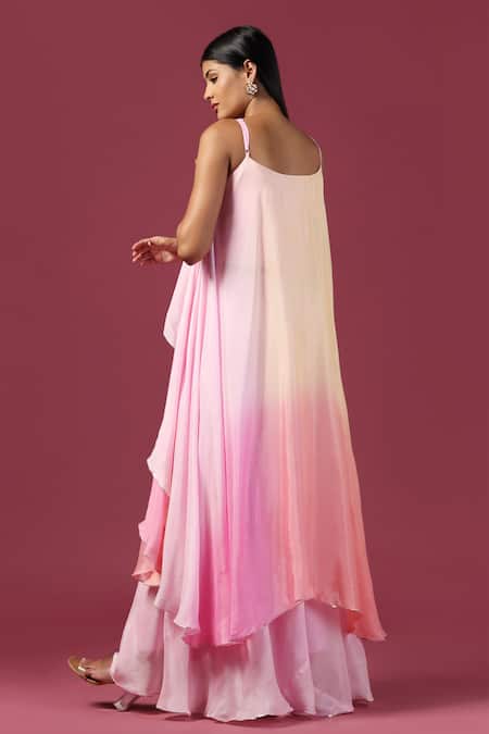 Two Sisters By Gyans Cutdana Embroidered Kurta & Palazzo Set 