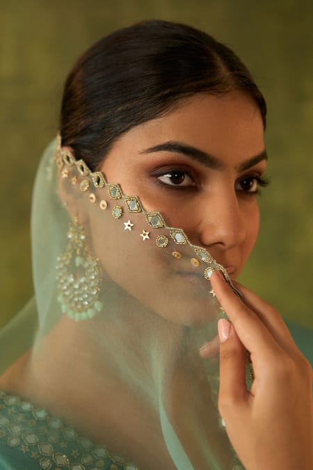 Bhawna Sethi Green , Cotton, Ashlesha Hand Embroidered Kurta Gharara Set at Aza Fashions Bhawna Sethi_Green , Cotton, Ashlesha Hand Embroidered Kurta Gharara Set _at_Aza_Fashions