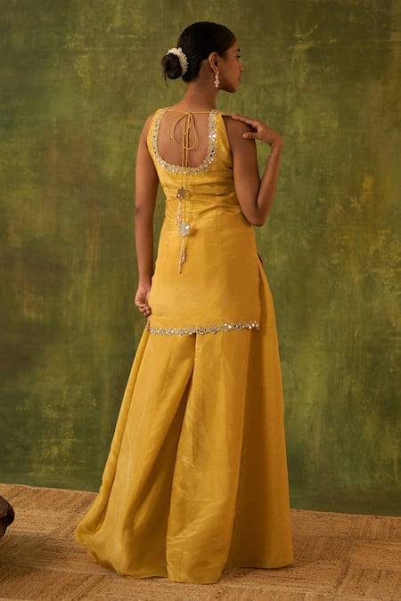 Bhawna Sethi Ashvini Hand Embroidered Kurta Sharara Set 