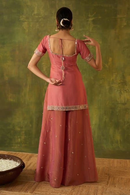 Bhawna Sethi Chitra Hand Embroidered Kurta Sharara Set 