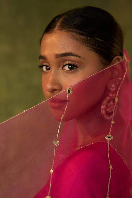 Buy Bhawna Sethi Pink Silk, Cotton, Organza Cut Work, Revati Hand Embroidered Kurta Sharara Set Online at Aza Fashions Buy_Bhawna Sethi_Pink Silk, Cotton, Organza Cut Work, Revati Hand Embroidered Kurta Sharara Set _Online_at_Aza_Fashions