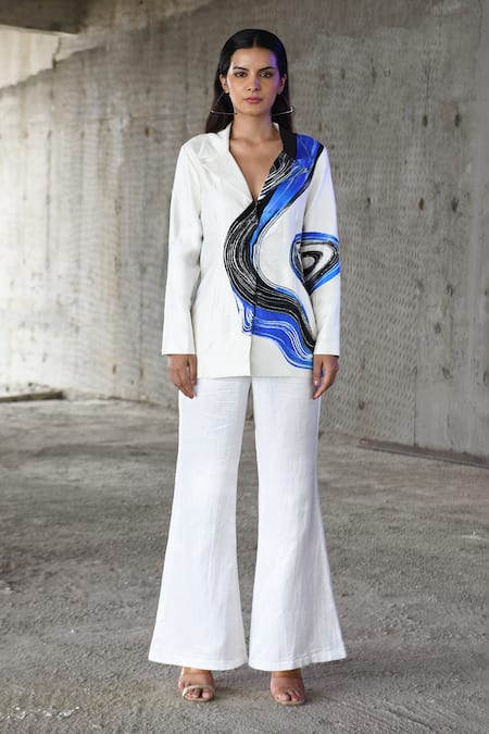 East14 Embroidered Jacket & Pant Set 