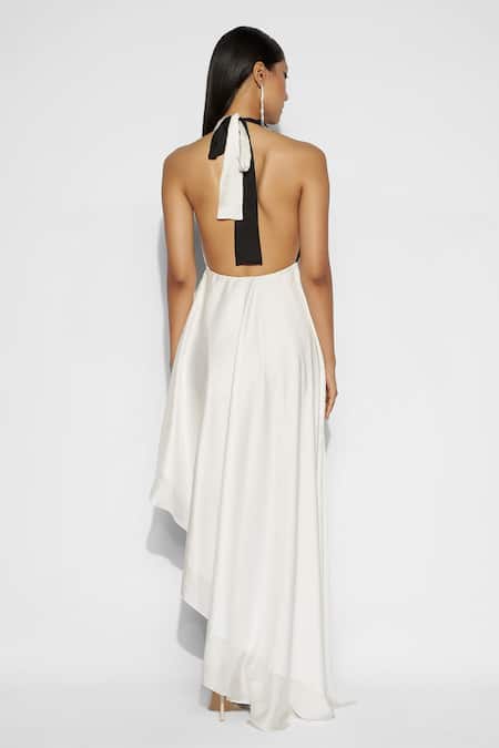 Tisharth By Shivani Assymetric Color Block Dress 