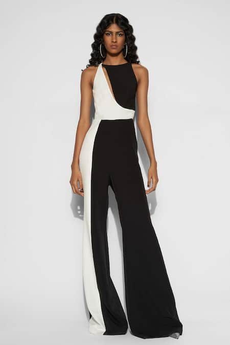 Tisharth by Shivani Color Block Backless Jumpsuit 