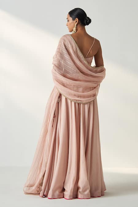 Studio Bagechaa Sequin Embroidered Pink Lehenga Set 