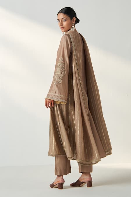 Studio Bagechaa Palak Embroidered Anarkali Pant Set 