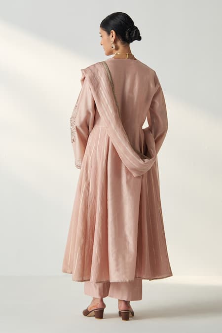 Studio Bagechaa Palak Sequin Embroidered Anarkali Pant Set 