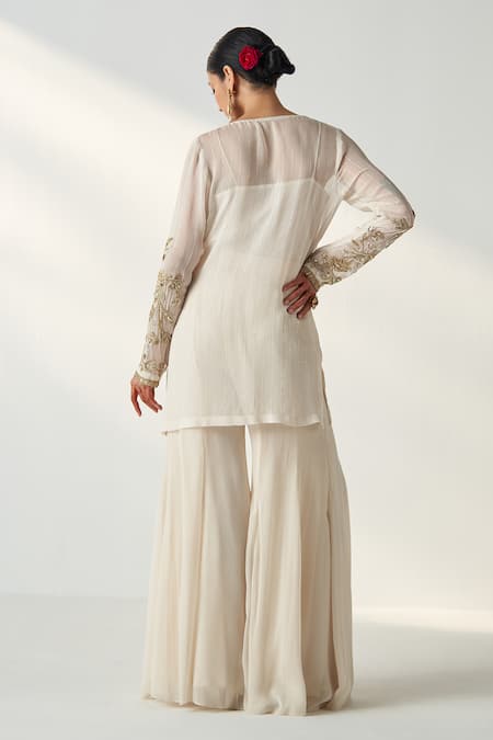 Studio Bagechaa Tara Embroidered Kurta Sharara Set 