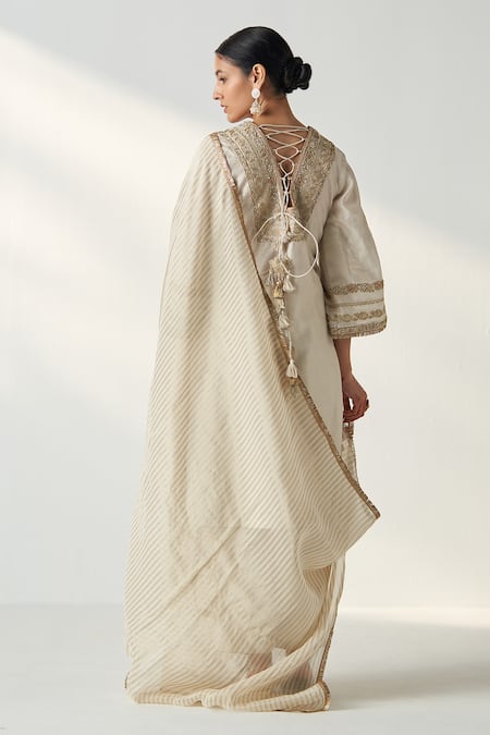 Studio Bagechaa Roop Gul Dori Sequin Embroidered Kurta Pant Set 