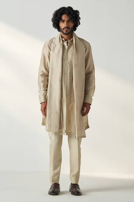 Studio Bagechaa Aryan Dori Embroidered Kurta Set With Stole 