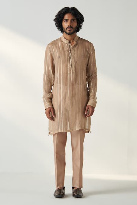 Studio Bagechaa Omkar Stripe Pattern Kurta With Pant 