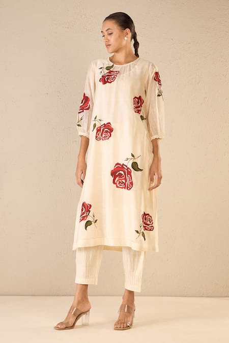 Shivani Bhargava Royal Rose Embroidered Kurta 