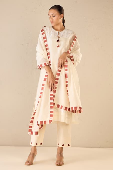 Shivani Bhargava Polka Dot Pattern Kurta Pant Set 