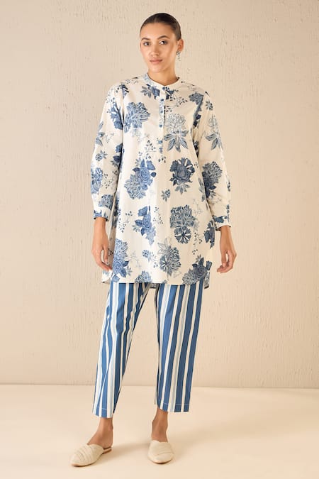 Shivani Bhargava Floral Fantasy Print Tunic & Pant Set 