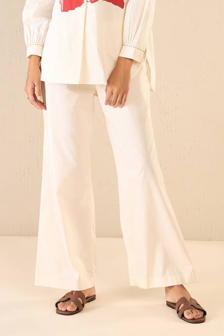 Buy Shivani Bhargava Ivory Cotton Printed Rose Collared Dream Shirt And Pant Set Online at Aza Fashions Buy_Shivani Bhargava_Ivory Cotton Printed Rose Collared Dream Shirt And Pant Set _Online_at_Aza_Fashions