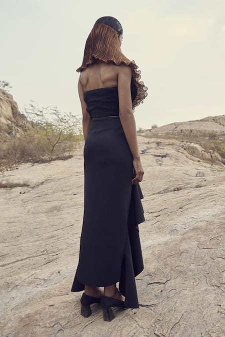 Ritika Arya Jain Metallic Wrapped Top 