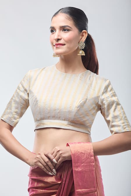 Sheela Suthar Hima Handwoven Zari Blouse 