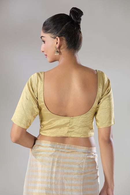 Sheela Suthar Sira Handwoven Pure Tissue Blouse 