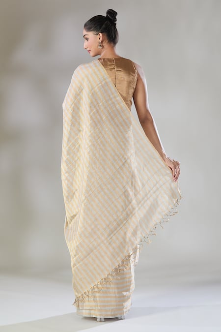 Sheela Suthar Hima Striped Zari Tissue Saree 