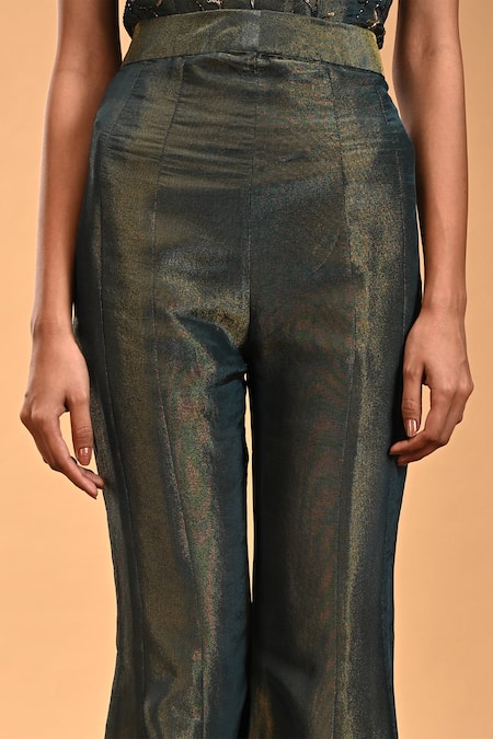 Rirasa Green Tissue Shakatam Kalidar Pant Online at Aza Fashions Rirasa_Green Tissue Shakatam Kalidar Pant_Online_at_Aza_Fashions