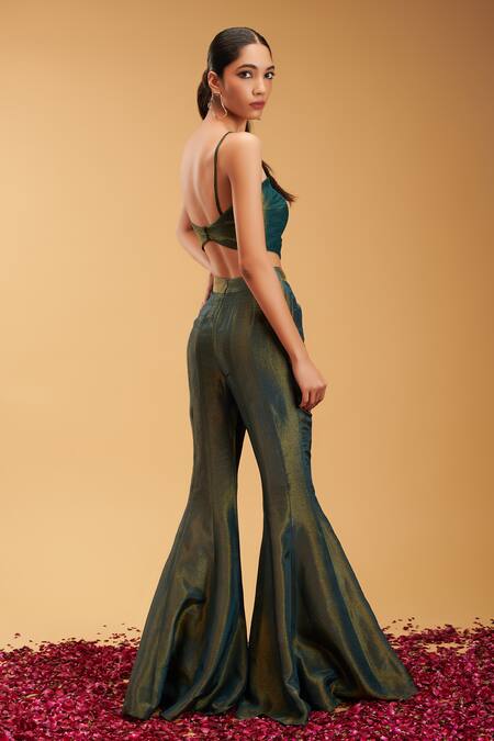 Buy Rirasa Green Tissue Shakatam Kalidar Pant Online at Aza Fashions Buy_Rirasa_Green Tissue Shakatam Kalidar Pant_Online_at_Aza_Fashions