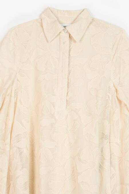 Shop Perona Yellow Cotton Floral Collared Annabeth Detailed Short Dress Online at Aza Fashions Shop_Perona_Yellow Cotton Floral Collared Annabeth Detailed Short Dress _Online_at_Aza_Fashions