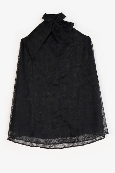 Buy Perona Black Cotton Solid Halter Neck Asahi Dress Online at Aza Fashions Buy_Perona_Black Cotton Solid Halter Neck Asahi Dress _Online_at_Aza_Fashions