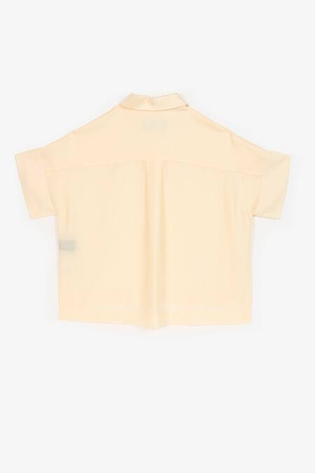 Perona Yellow Cotton Solid Collared Bianca Shirt Online at Aza Fashions Perona_Yellow Cotton Solid Collared Bianca Shirt _Online_at_Aza_Fashions