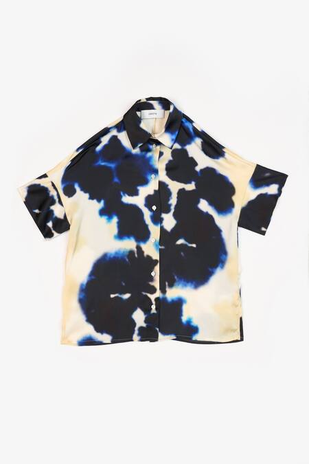 Perona Multi Color Cotton Print Abstract Collared Neck Monroe Shirt at Aza Fashions Perona_Multi Color Cotton Print Abstract Collared Neck Monroe Shirt _at_Aza_Fashions