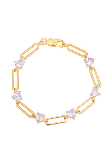 Ruuh Studios Eternal Heart Chain Link Bracelet 