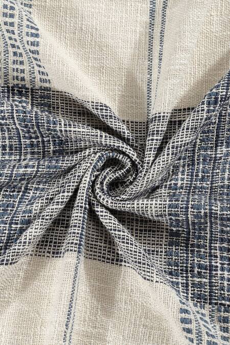 Shop Design Gaatha Cream 100% Cotton Print Handwoven Chequered Pattern Bed Cover Online at Aza Fashions Shop_Design Gaatha_Cream 100% Cotton Print Handwoven Chequered Pattern Bed Cover_Online_at_Aza_Fashions