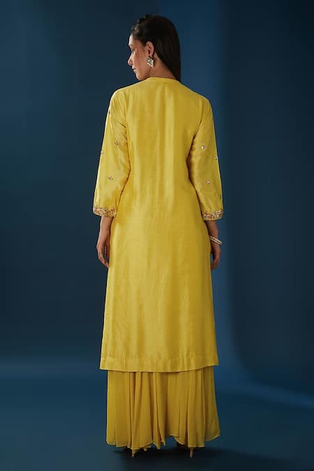 Baidehi Floral Gota Patti Work Kurta Sharara Set 