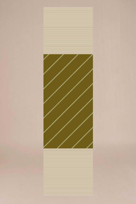 Buy Ampm Green Tiya Pin Striped Scarf Online at Aza Fashions Buy_Ampm_Green Tiya Pin Striped Scarf_Online_at_Aza_Fashions