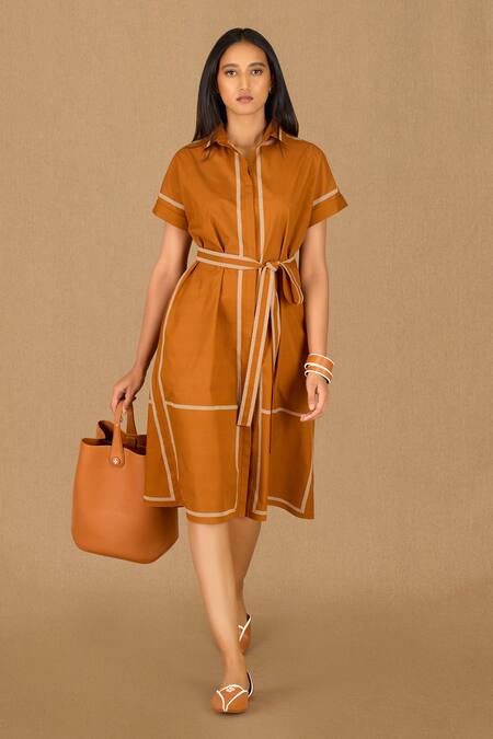 Ampm Brown Cut Work Maira Bucket Bag Online at Aza Fashions Ampm_Brown Cut Work Maira Bucket Bag_Online_at_Aza_Fashions