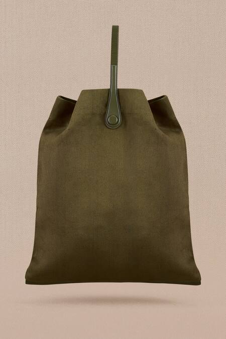 Shop Ampm Green Bibi Tote Bag at Aza Fashions Shop_Ampm_Green Bibi Tote Bag_at_Aza_Fashions