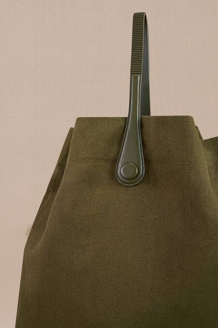 Ampm Green Bibi Tote Bag at Aza Fashions Ampm_Green Bibi Tote Bag_at_Aza_Fashions