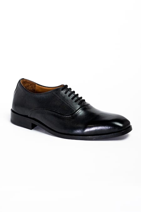 Aniket Gupta_Black Sagir Leather Formal Shoes _Online_at_Aza_Fashions