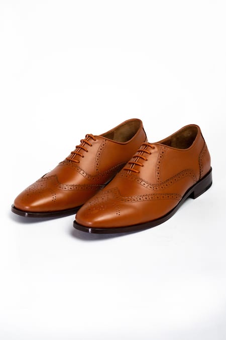 Buy_Aniket Gupta_Brown Tango Leather Shoes _Online_at_Aza_Fashions